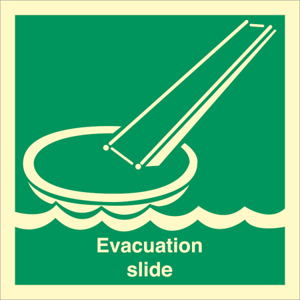 IMO sign - Evacuation slide 