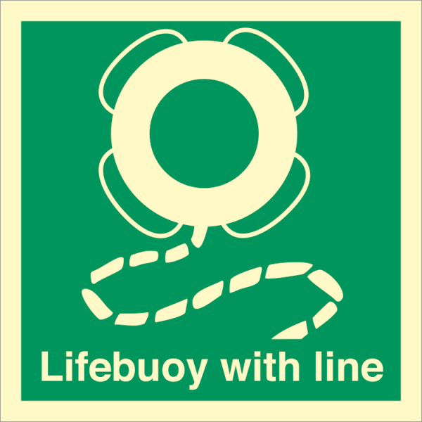 IMO sign - Lifebuoy with line 