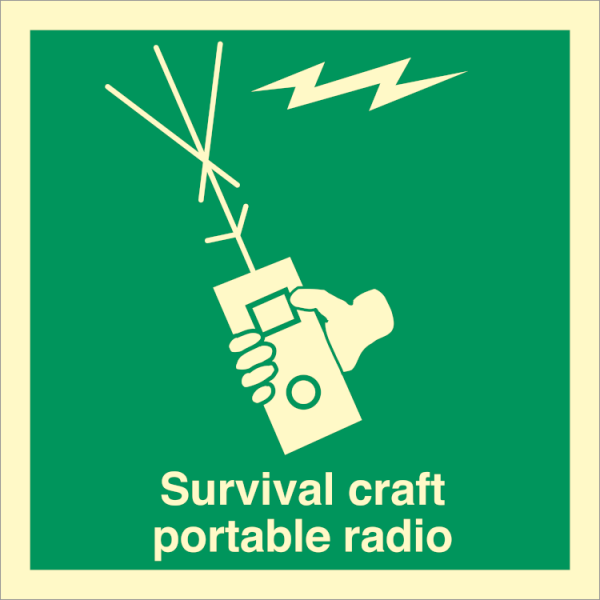IMO sign - Survival craft portable radio 