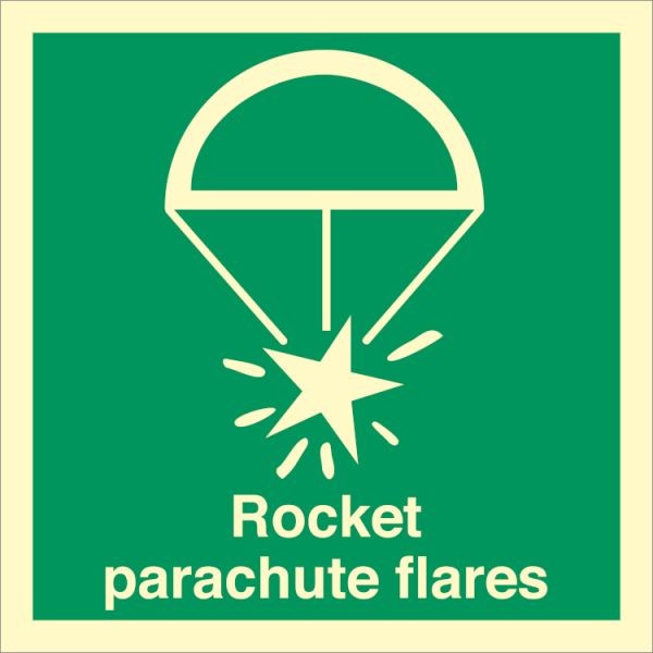 IMO sign - Rocket parachute flares 
