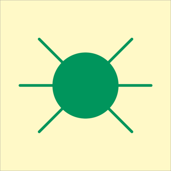 IMO sign - Liferafts flood light 