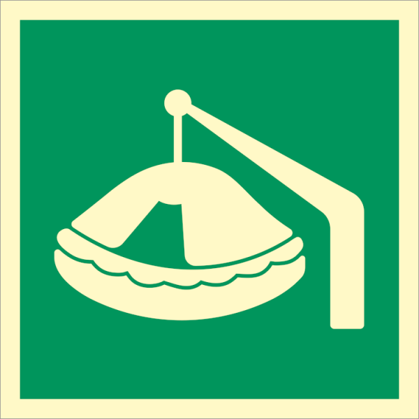 IMO sign - Davit Launched Liferaft