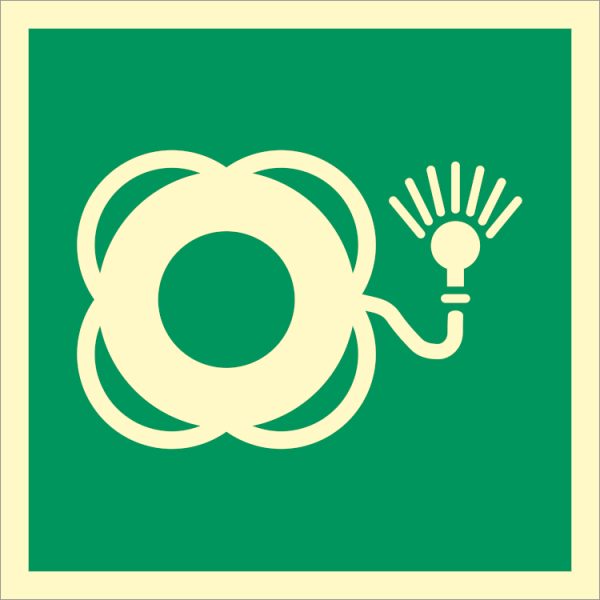 IMO sign - Lifebuoy with light