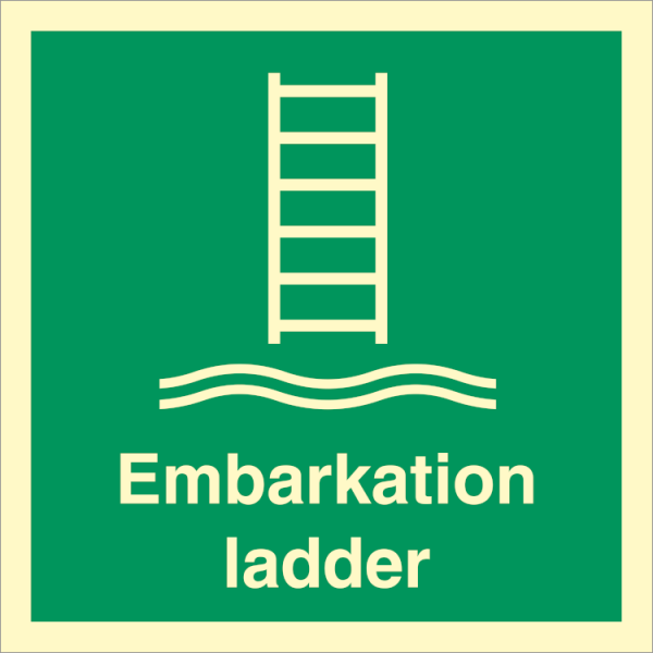 IMO sign - Embarkation ladder