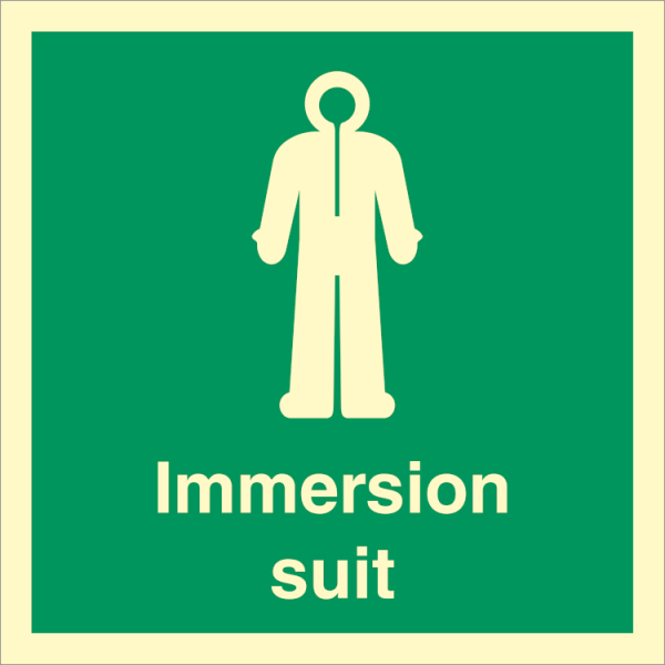 IMO sign - Immersion suit 