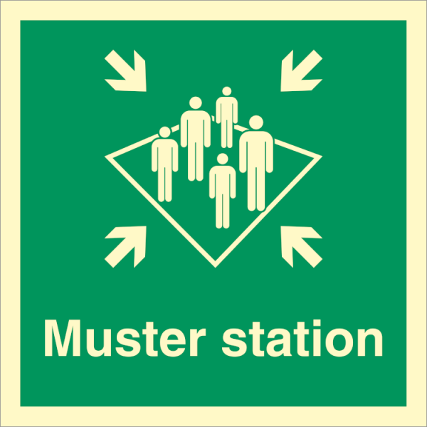 IMO sign - Muster station