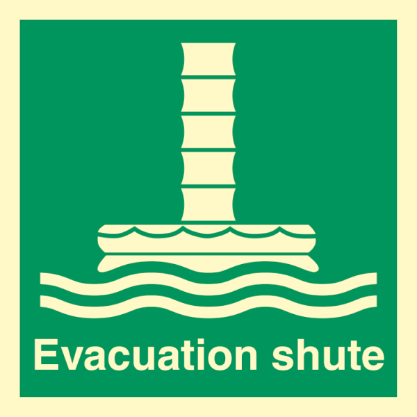 IMO sign - Evacuation chute 