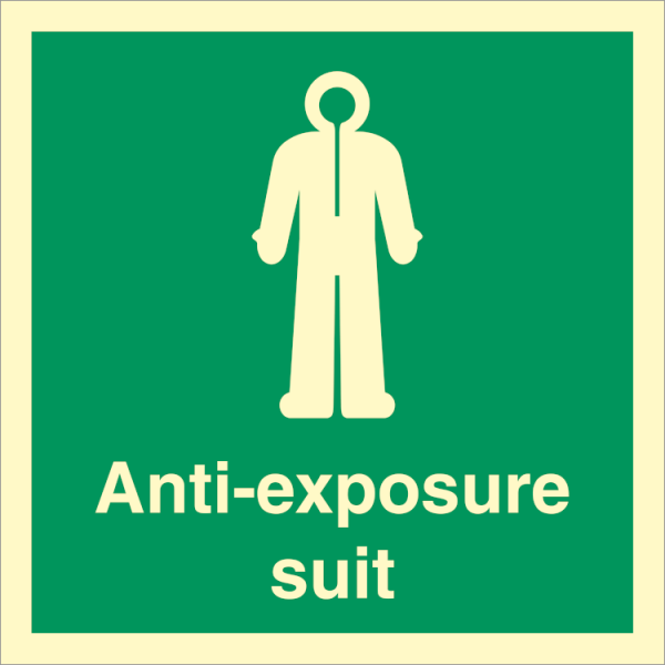 IMO sign - Anti Exposure suit