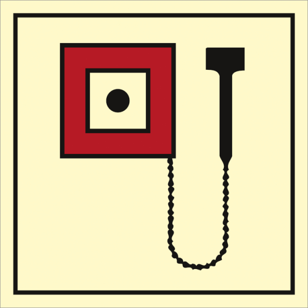 Fire control sign - Manually operated call point 