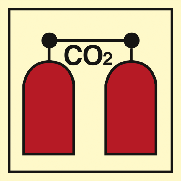 Fire control sign - CO2 release station 