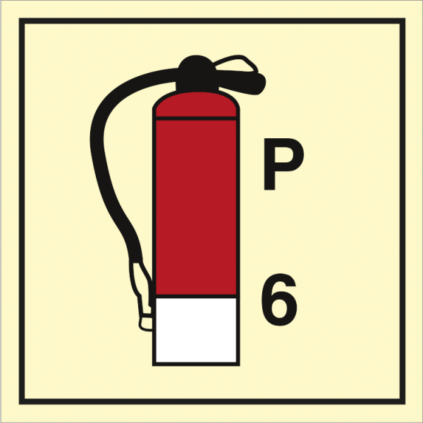Fire control sign - Powder Extinguisher 6  