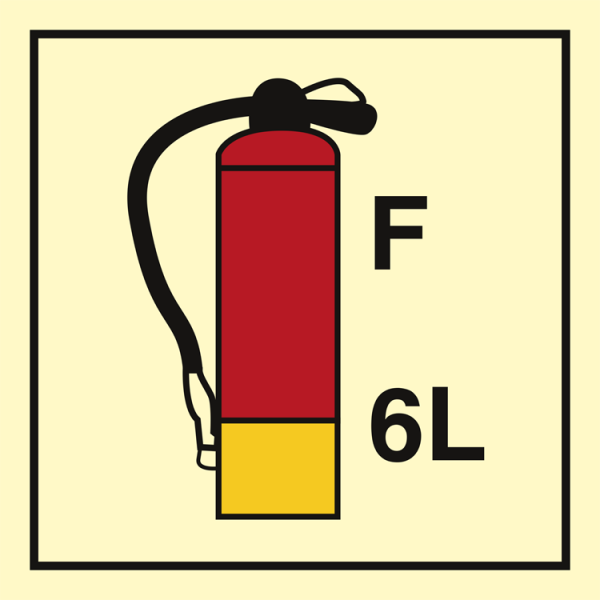 Fire control sign - Foam Extinguishers 6L 