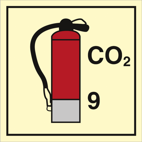 Fire control sign - CO2 Extinguishers 9 