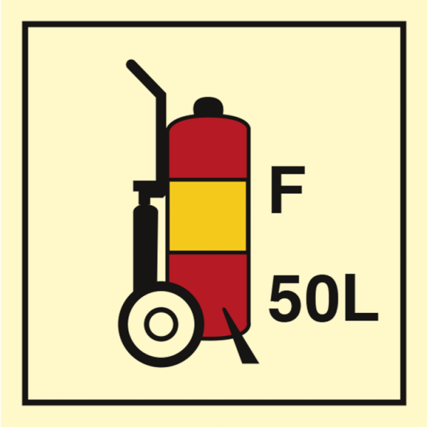 Fire control sign - Wheeled fire extinguisher Foam 45 L 