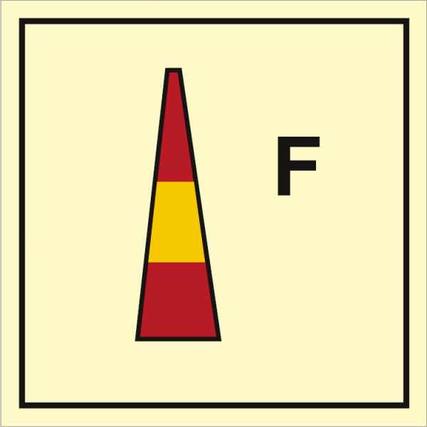 Fire control sign - Foam nozzle 