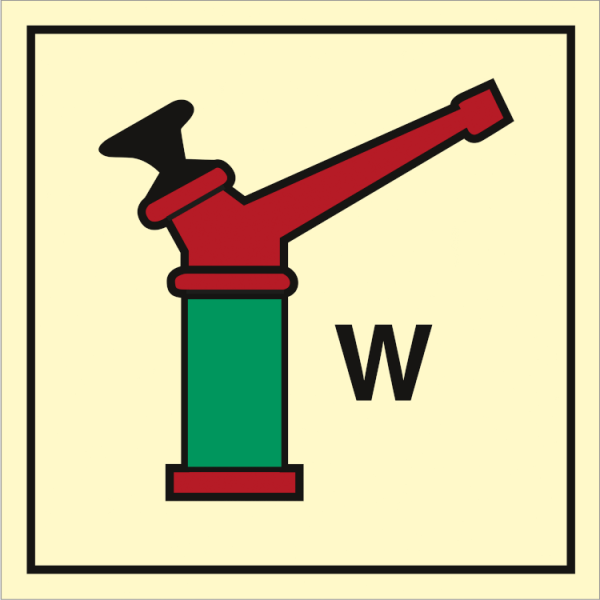 Fire control sign - Water monitor 