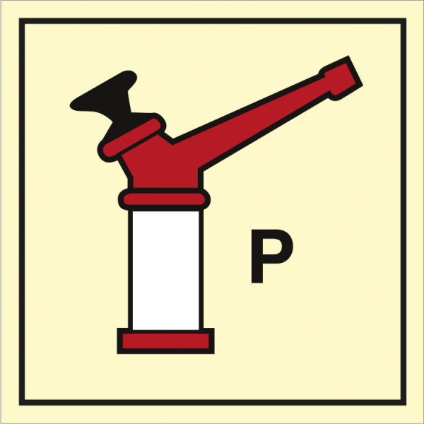 Fire control sign - Powder monitor 