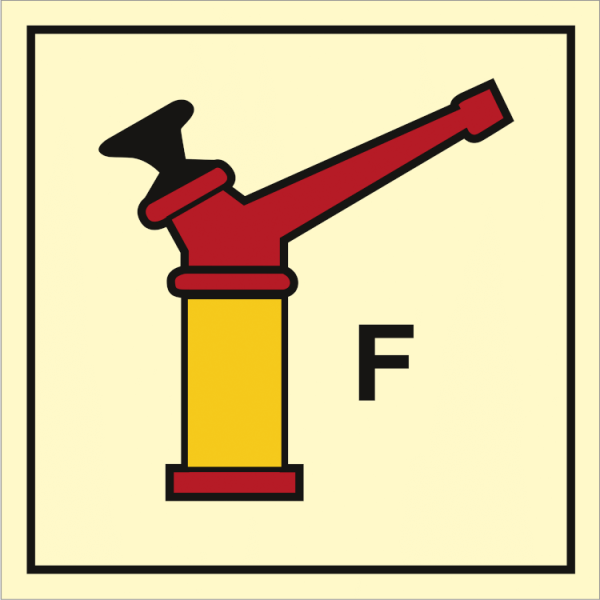 Fire control sign - Foam monitor 