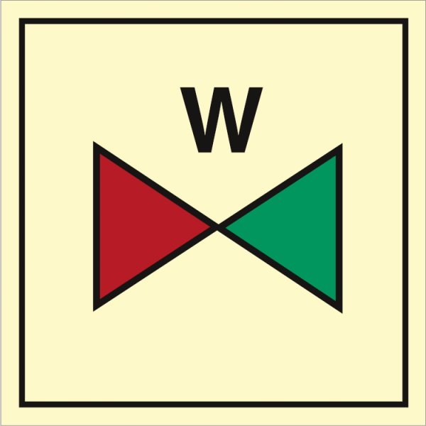 Fire control sign - Fire main section valve 