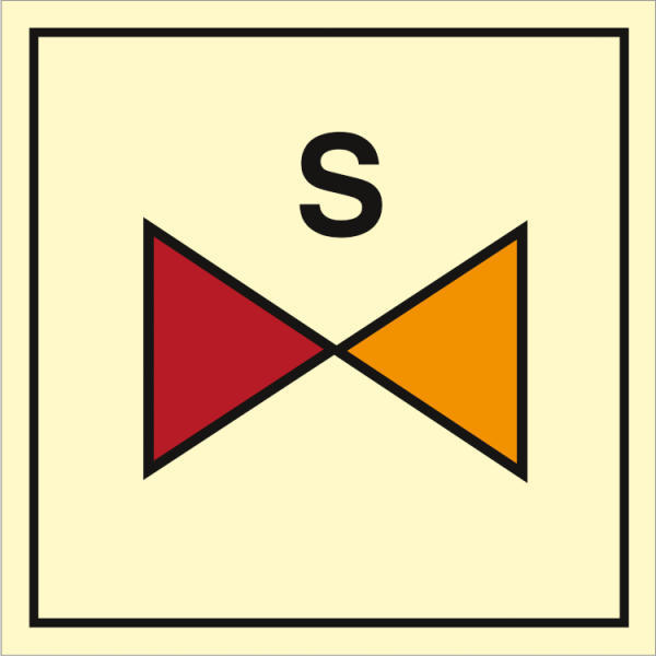 Fire control sign - Sprinkler section valve 