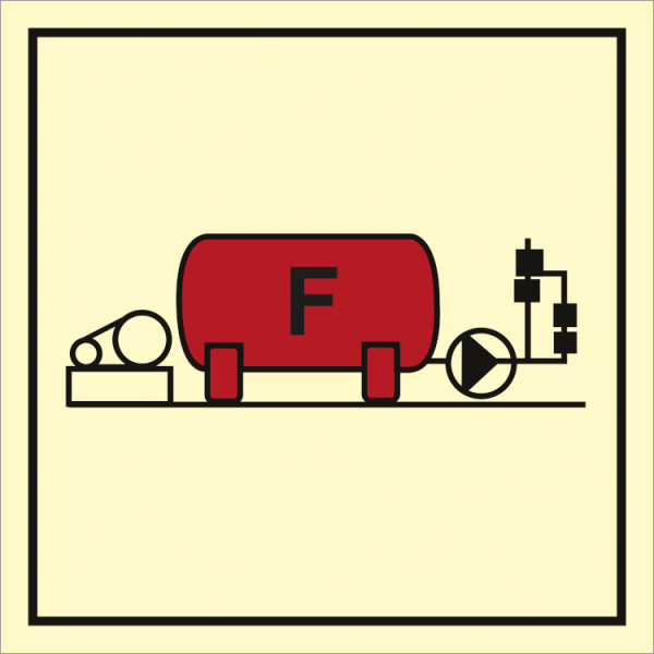 Fire control sign - Foam installation 