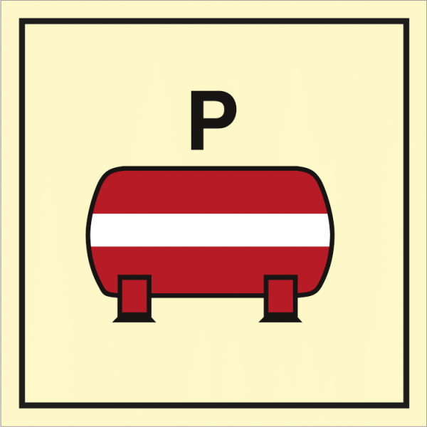 Fire control sign - Fixed powder fire extinguishing installation