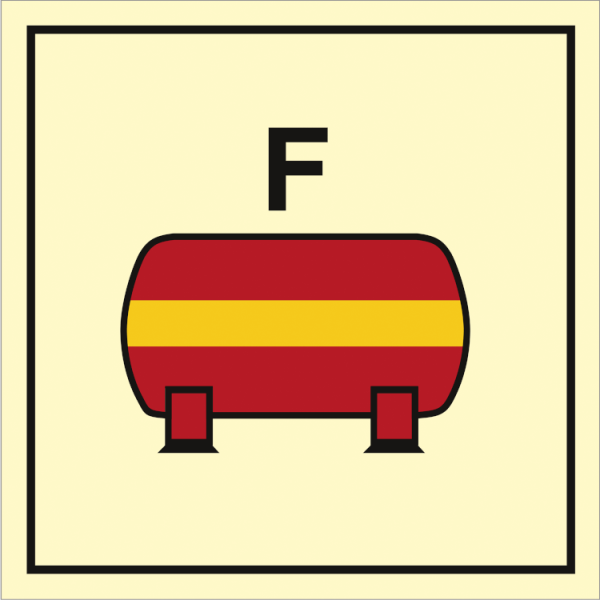 Fire control sign - Fixed foam fire extinguishing installation