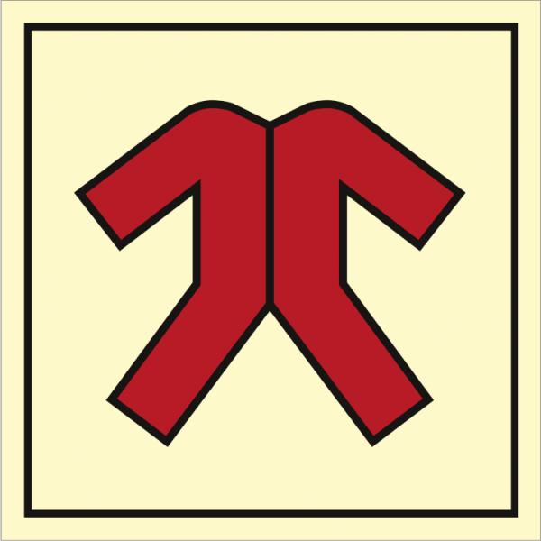 Fire control sign - Locker with additional protective clothing