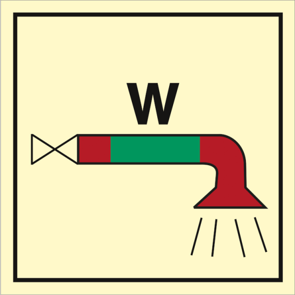 Fire control sign - Water fog valve 