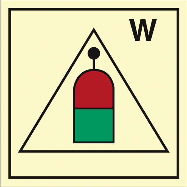 Fire control sign - Remote release station for water 