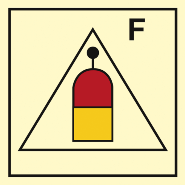 Fire control sign - Remote release station for Foam 