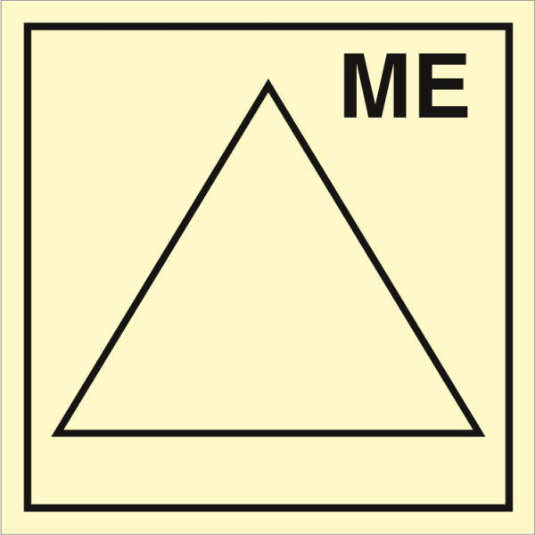 Fire control sign - Emergency stop main engine 