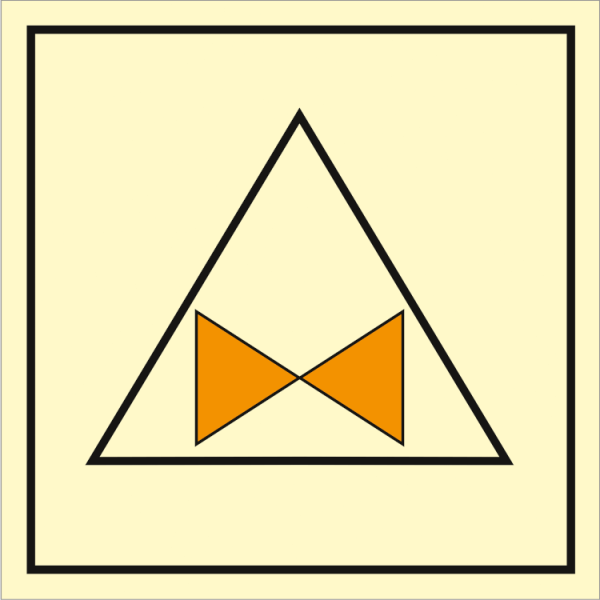 Fire control sign - Remote control for lube oil valves 