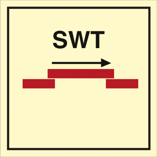 Fire control sign - A class self closing semi-watertight sliding fire door