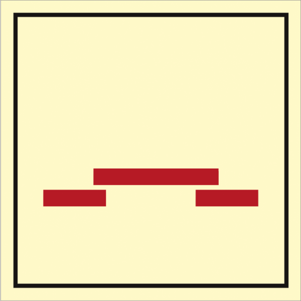 Fire control sign - A class fire door 