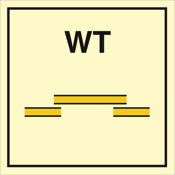 Fire control sign - B class watertight sliding fire door