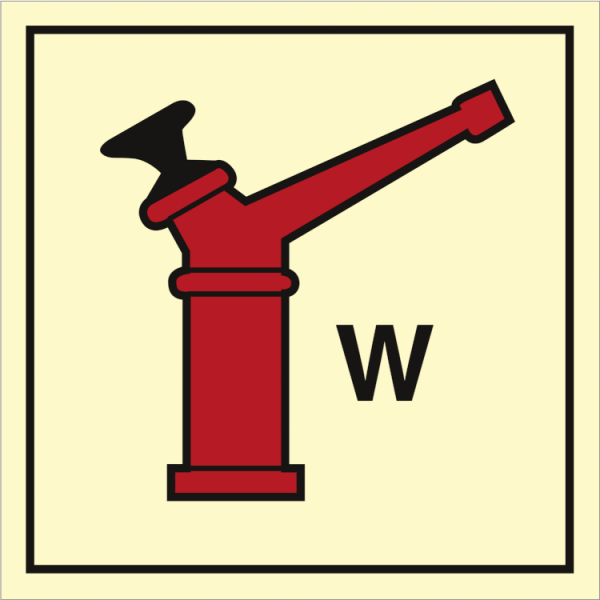 Fire control sign - Water monitor ( gun ) 