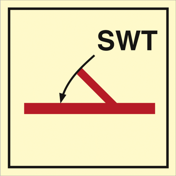 Fire control sign - A class self closing semi-watertight fire door