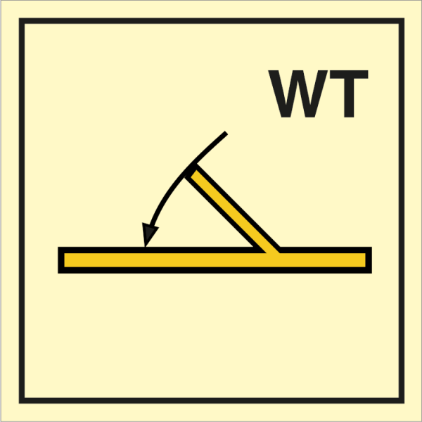 Fire control sign - B class self closing watertight fire door