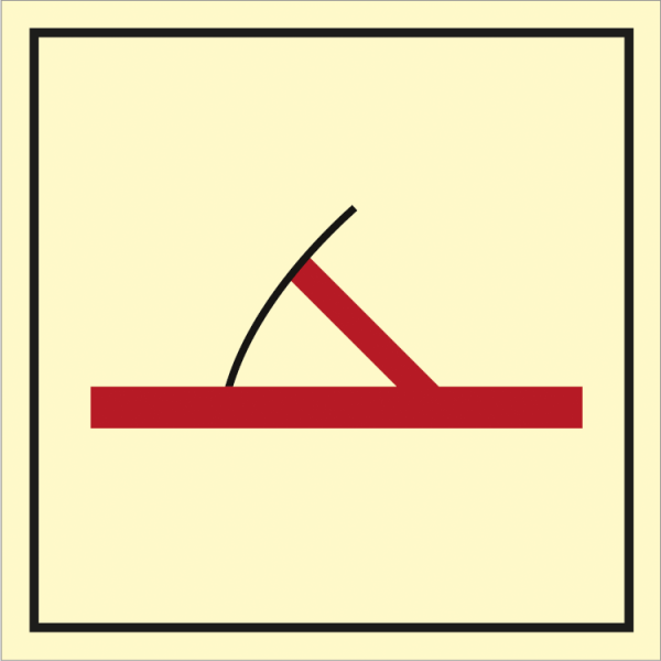 Fire control sign - A class fire door 