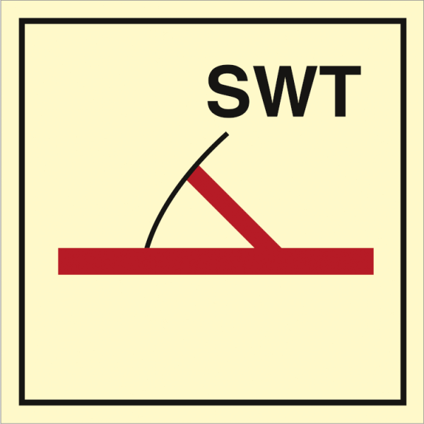 Fire control sign - A class semi-watertight fire door