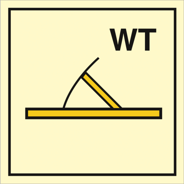 Fire control sign - B class watertight fire door