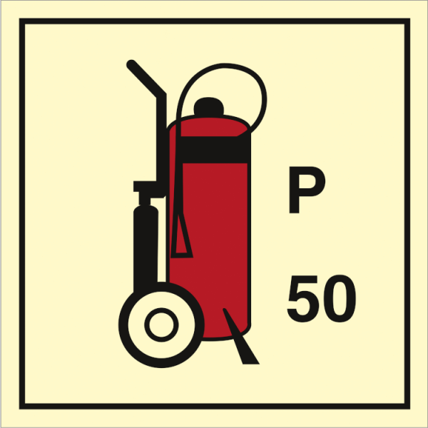 Fire control sign - Wheeled fire extinguisher 