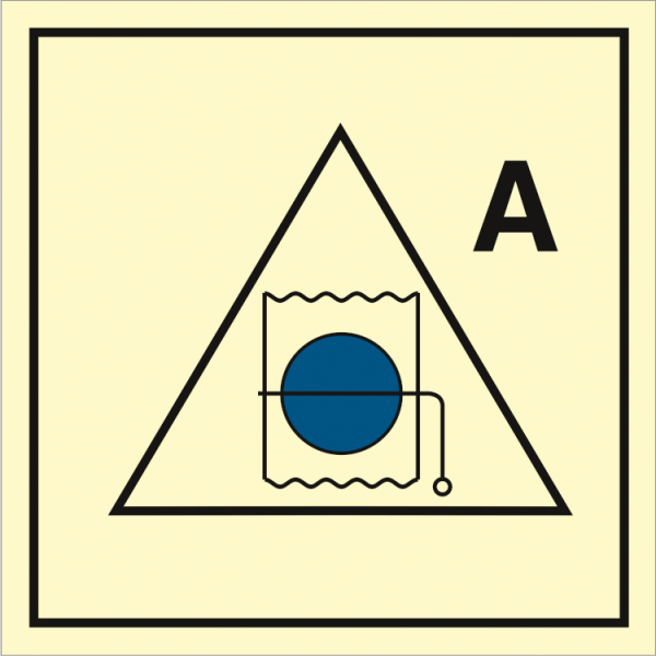 Fire control sign - Remote control for fire damper for accommodation