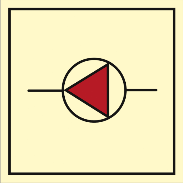 Fire control sign - Fire pump 