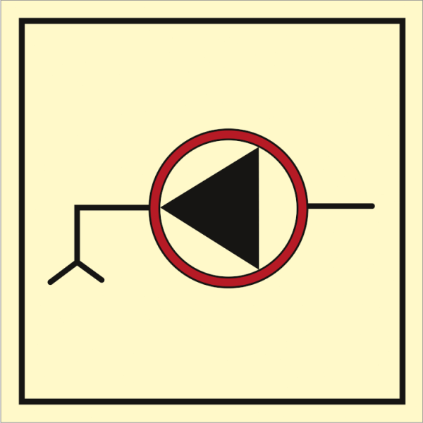 Fire control sign - Emergency bilge pump 