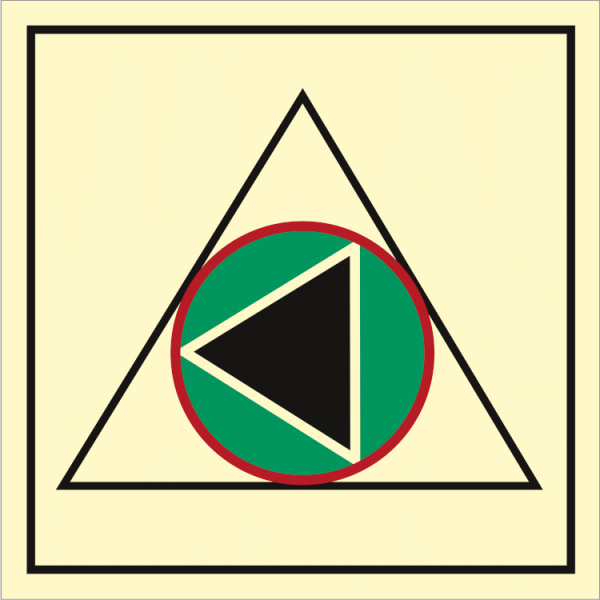 Fire control sign - Remote control for emergency bilge pump