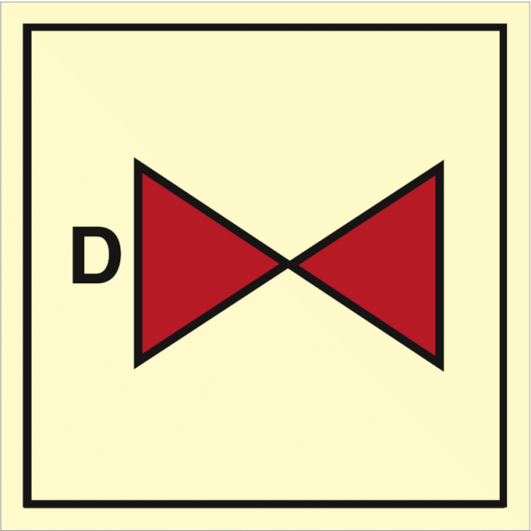 Fire control sign - Seection valves drenching system 