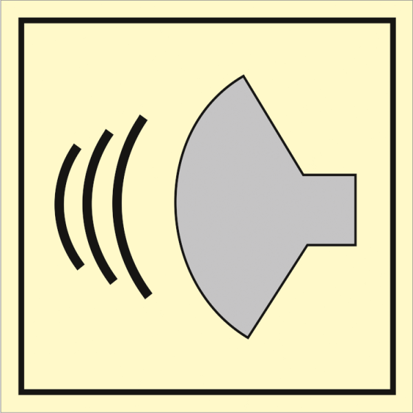 Fire control sign - PA- speaker for alarms and  