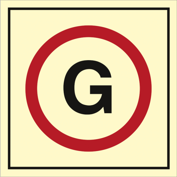 Fire control sign - Emergency source of electrical power (generator)